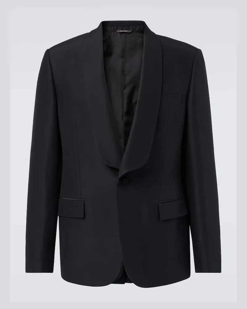 Loro Piana Anzugjacke aus Kaschmir und Seide Schwarz