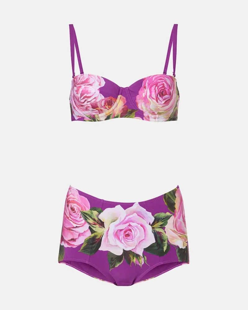Dolce & Gabbana Bedruckter Bikini Lila