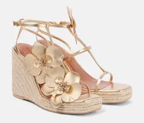 Wedge-Sandalen Orchid 110 aus Metallic-Leder
