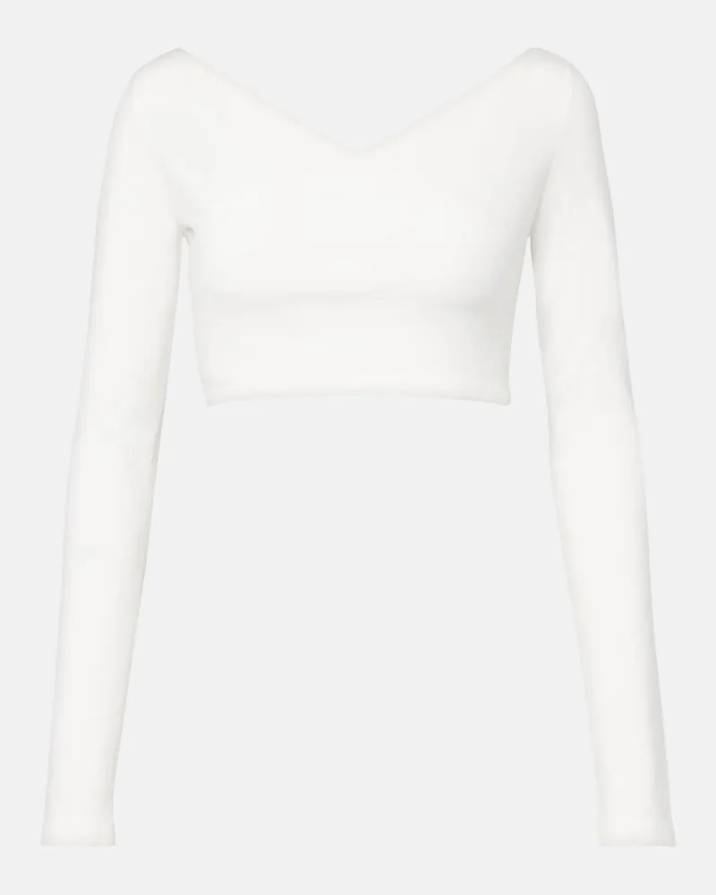 Alaïa Alaïa Wickeltop aus Crêpe Weiß