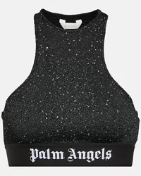 Palm Angels Bedruckter Sport-BH Schwarz