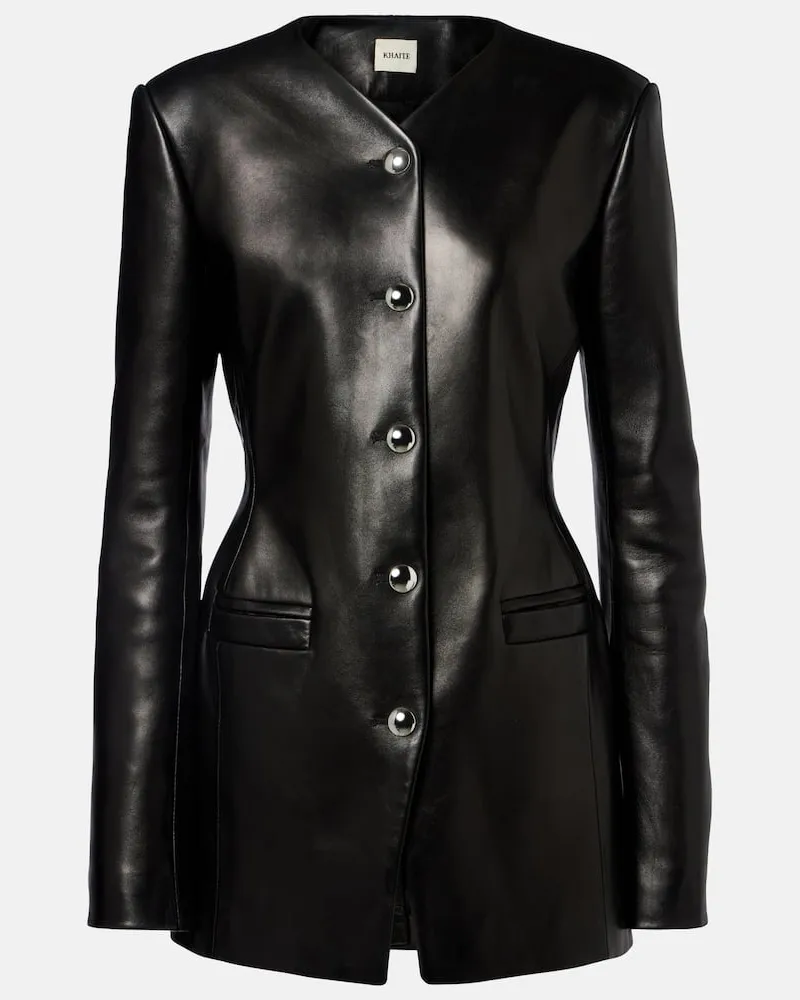 KHAITE Lederjacke Naran Schwarz