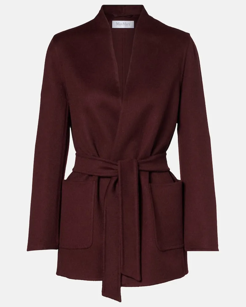 Max Mara Jacke Harold aus Kamelhaar Burgunderrot