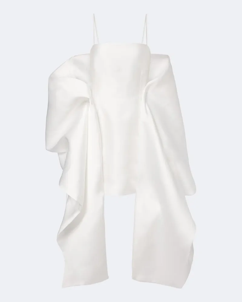 Solace London Minikleid Bessette aus Twill Weiß