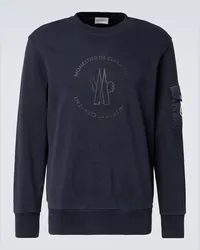 Moncler Sweatshirt aus Baumwoll-Jersey Blau