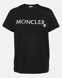 Moncler T-Shirt aus Baumwolle Schwarz