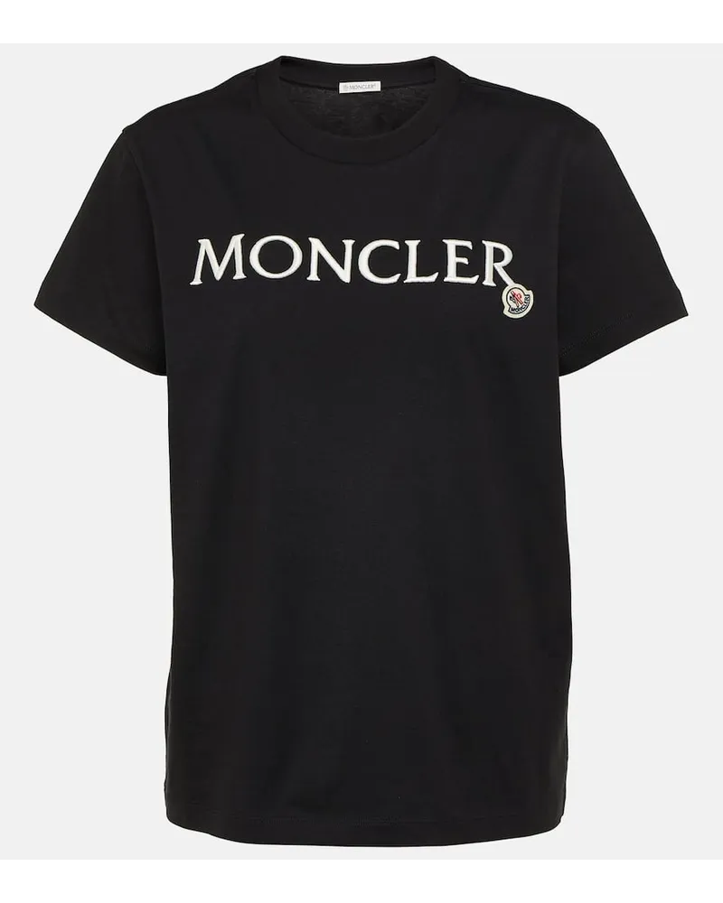 Moncler T-Shirt aus Baumwolle Schwarz