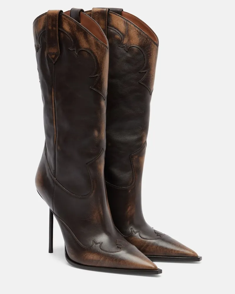 Paris Texas Stiefel Lidia 105 aus Leder Schwarz
