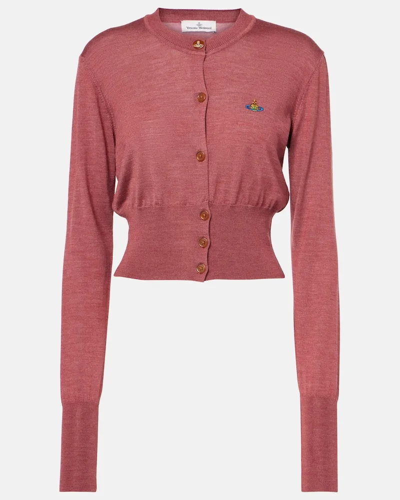 Vivienne Westwood Cropped-Cardigan Bea aus Wolle und Seide Rot