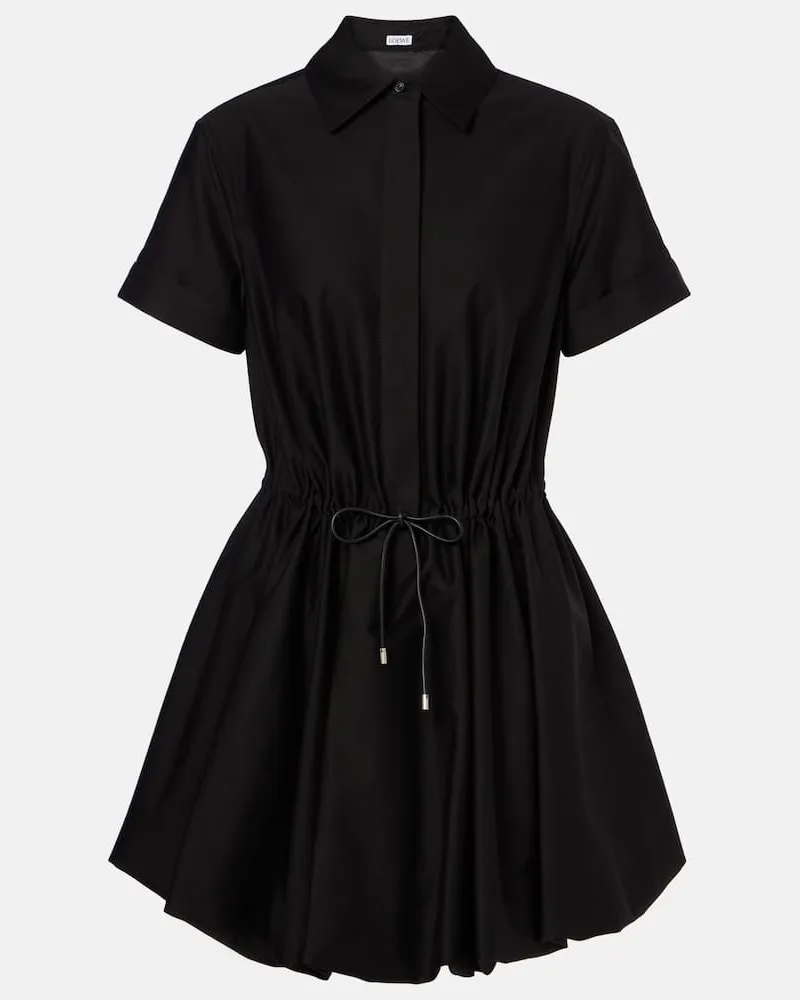Loewe Minikleid Balloon aus Gabardine Schwarz