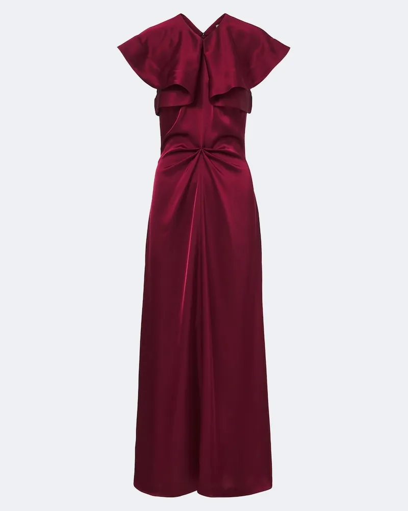 Altuzarra Maxikleid Alix aus Satin Burgunderrot