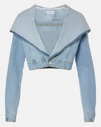 Alaïa Alaia Cropped-Jeansjacke Blau