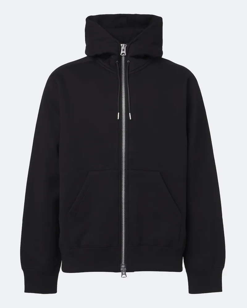 Sacai Hoodie aus Baumwoll-Jersey Schwarz