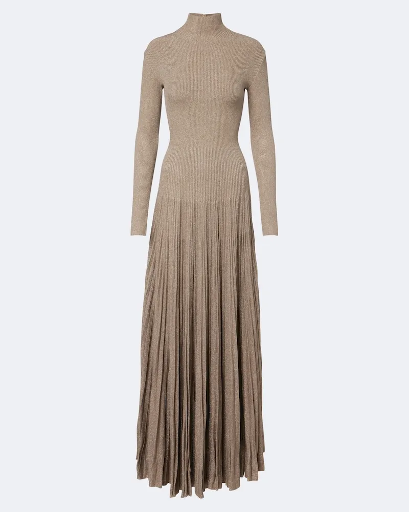 Ralph Lauren Maxikleid aus Rippstrick Beige