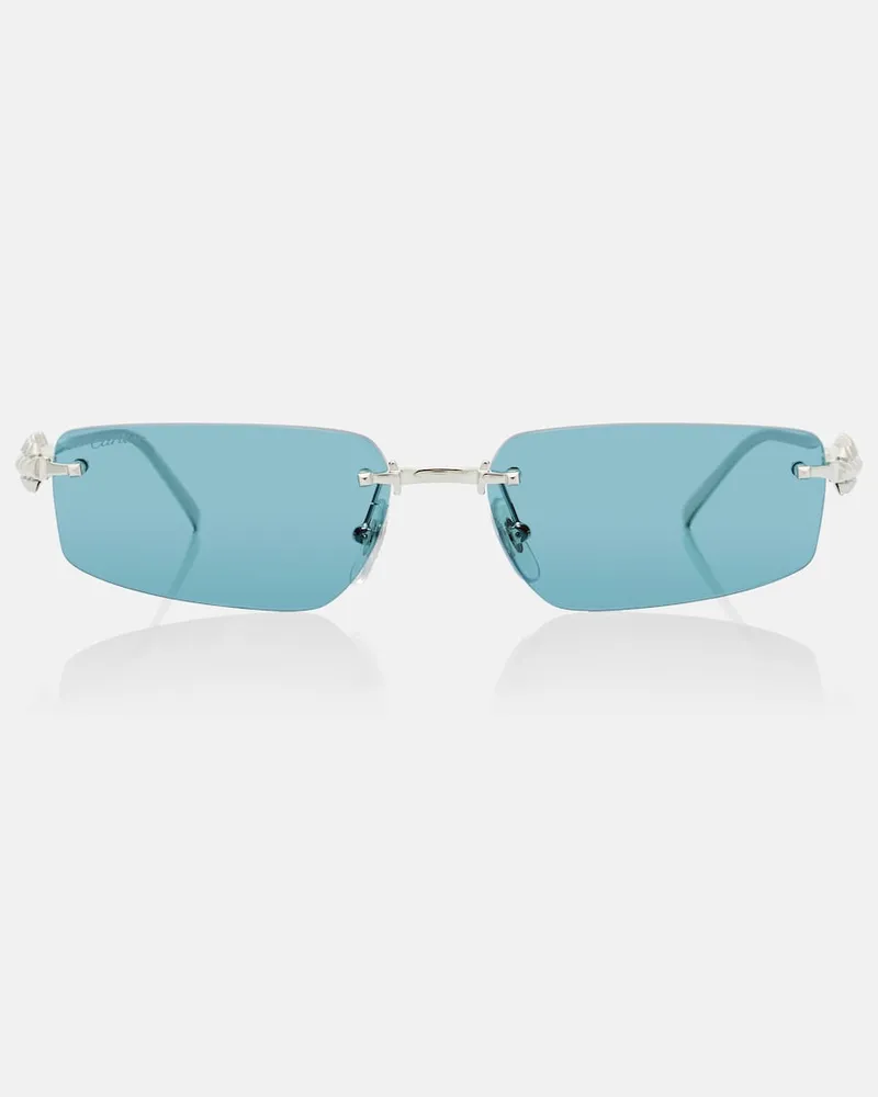 Cartier Eckige Sonnenbrille Clash de Cartier Blau