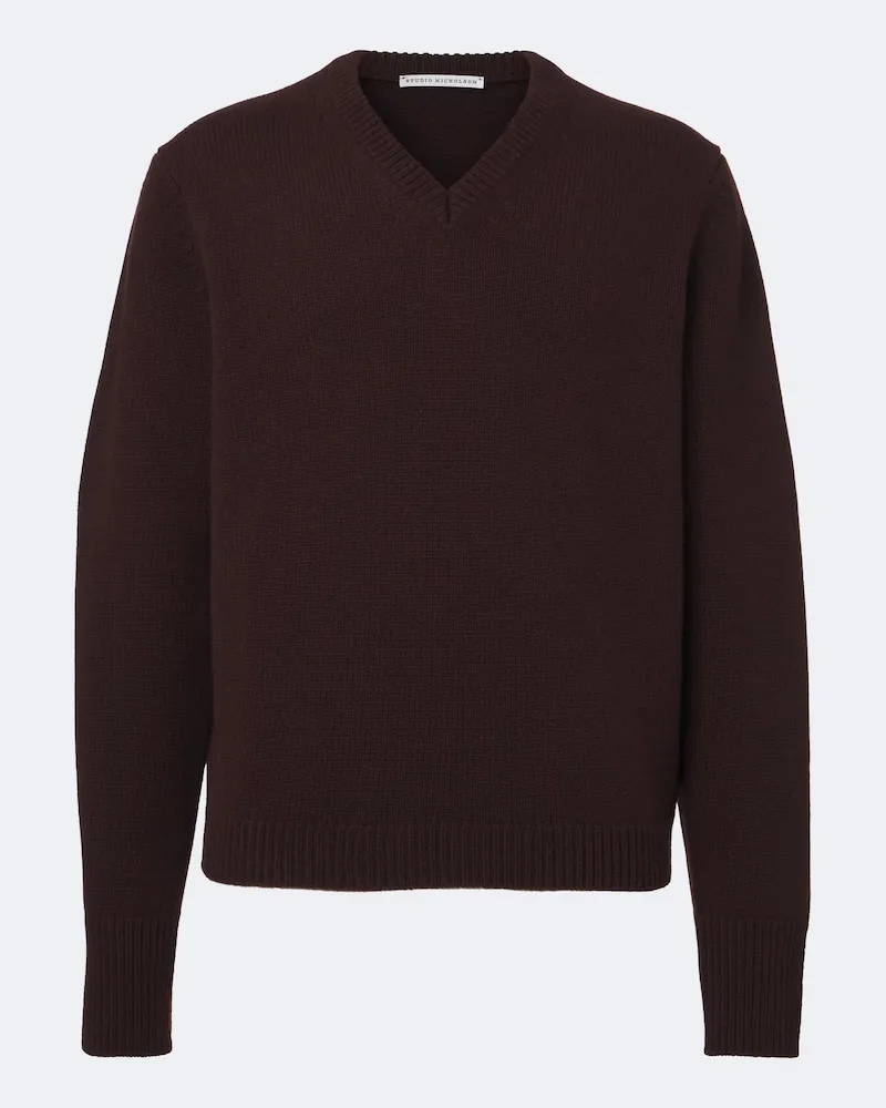Studio Nicholson Pullover Miska aus Wolle Burgunderrot