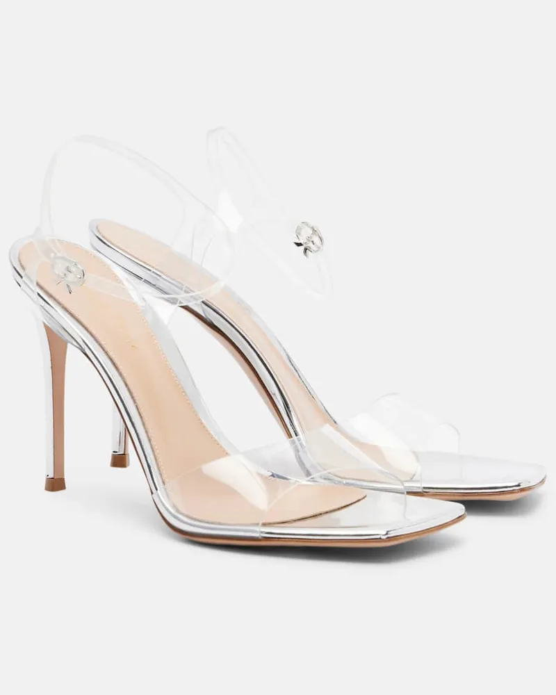 Gianvito Rossi Slingback-Sandalen 95 mit Leder Transparent
