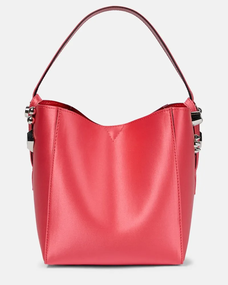 Christian Louboutin Bucket Bag Cabachic Mini aus Satin Rosa
