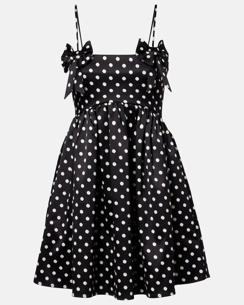 Ganni Minikleid aus Satin Schwarz