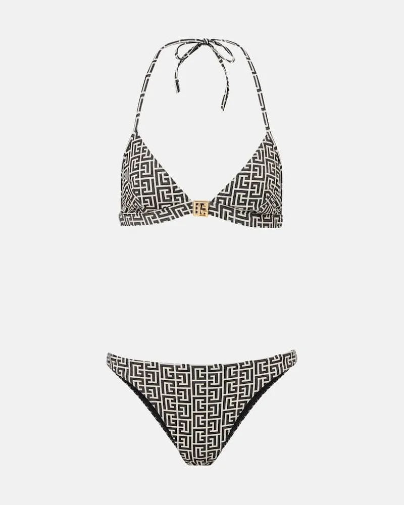 Balmain Bikini Monogram Schwarz