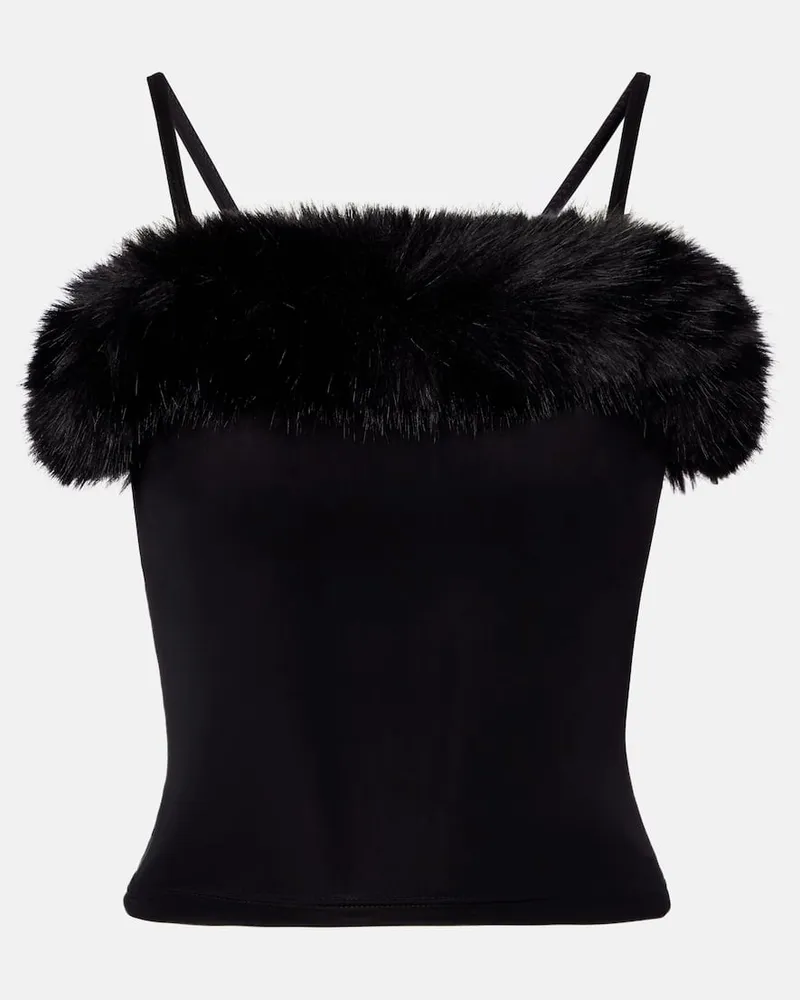 Balenciaga Top aus Jersey Schwarz