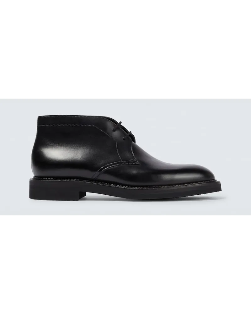 John Lobb Desert Boots Heywood aus Leder Schwarz