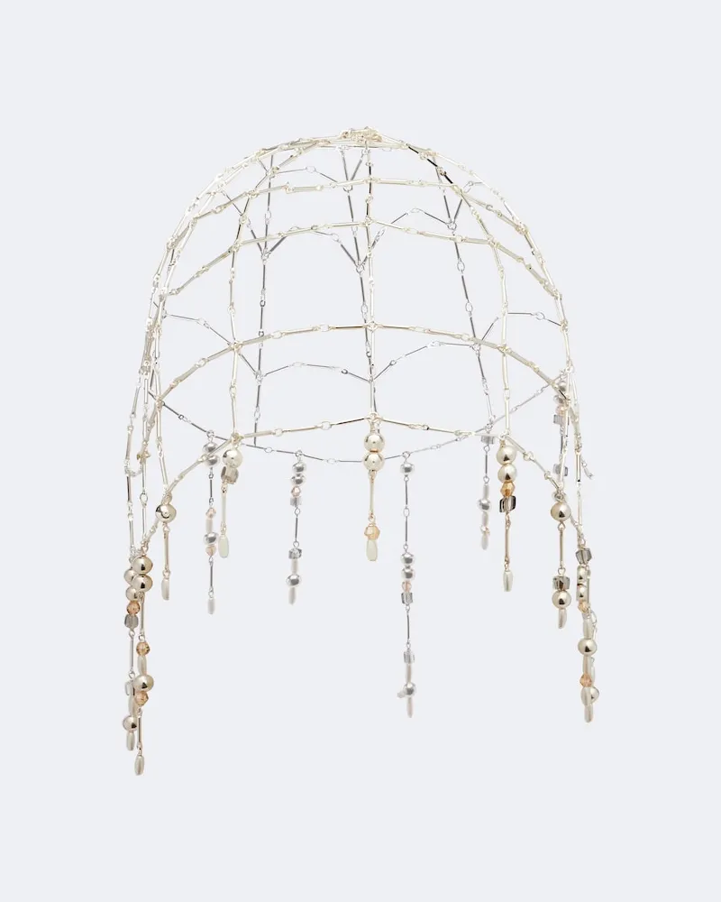 Paco Rabanne Verzierte Beanie Silber