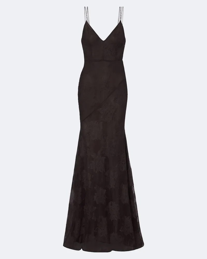 Alex Perry Robe aus Spitze Braun