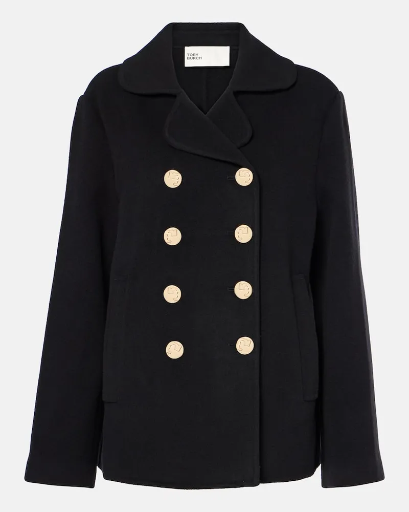Tory Burch Cabanjacke aus Wolle Schwarz