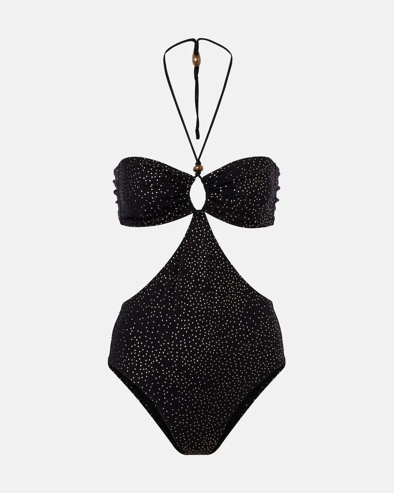 Isabel Marant Verzierter Badeanzug Idoya Schwarz