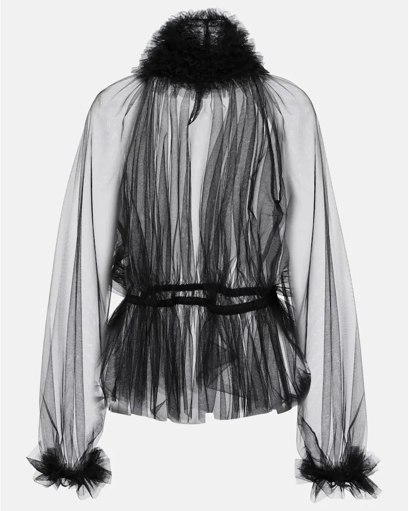 Dolce & Gabbana Top aus Tüll Schwarz