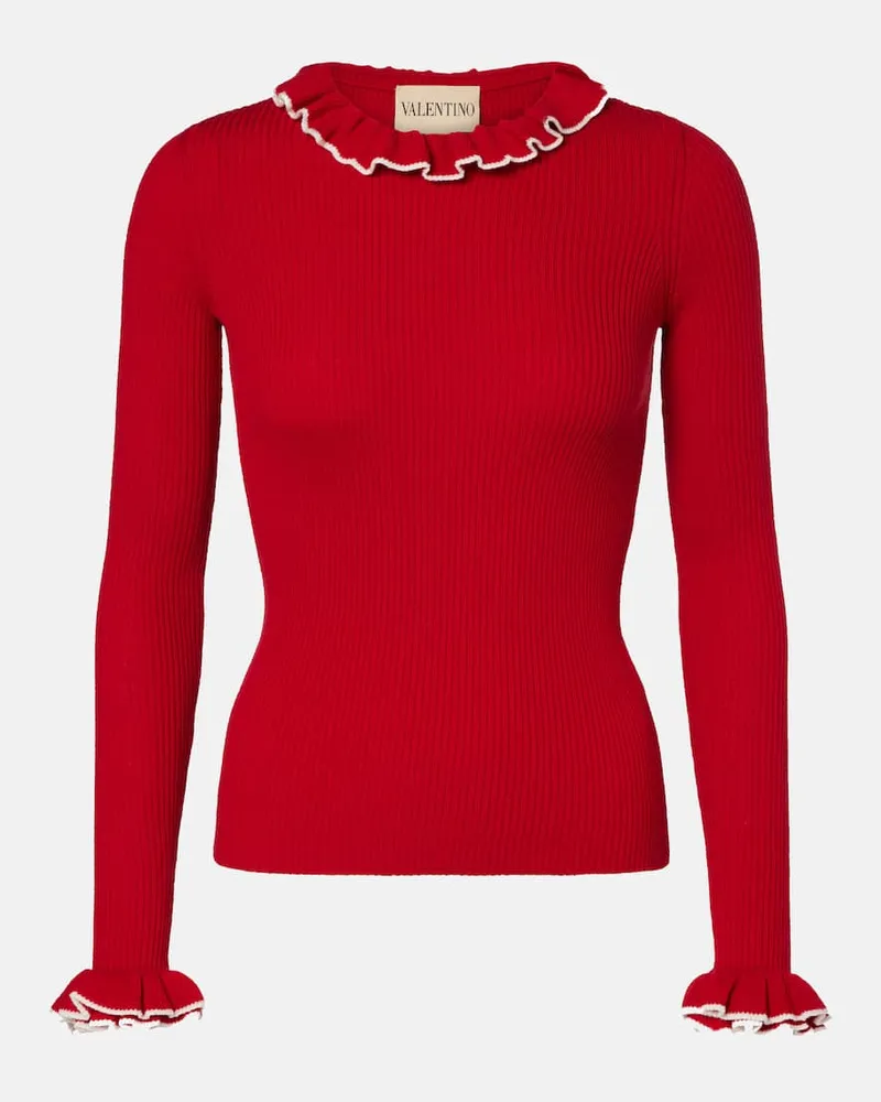 Valentino Garavani Pullover aus Schurwolle Rot