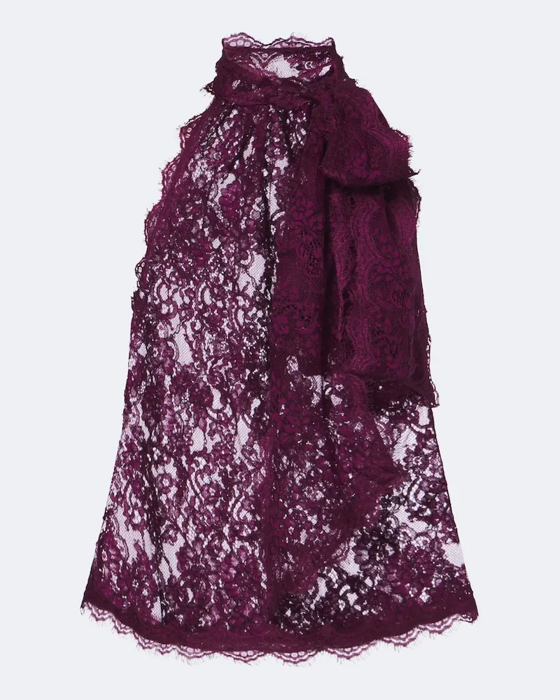 Retrofête Retrofête Top Sigma aus Spitze Violett