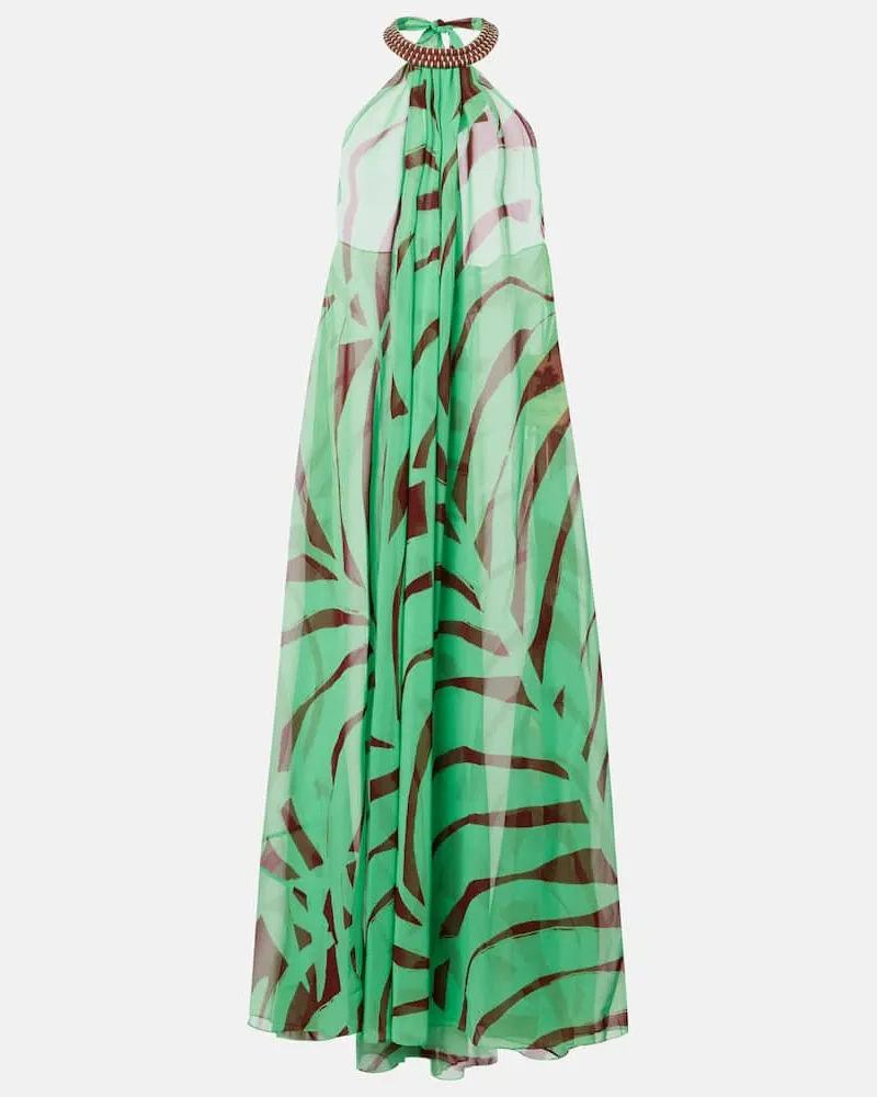 Johanna Ortiz Maxikleid Tactile Winds aus Georgette Grün