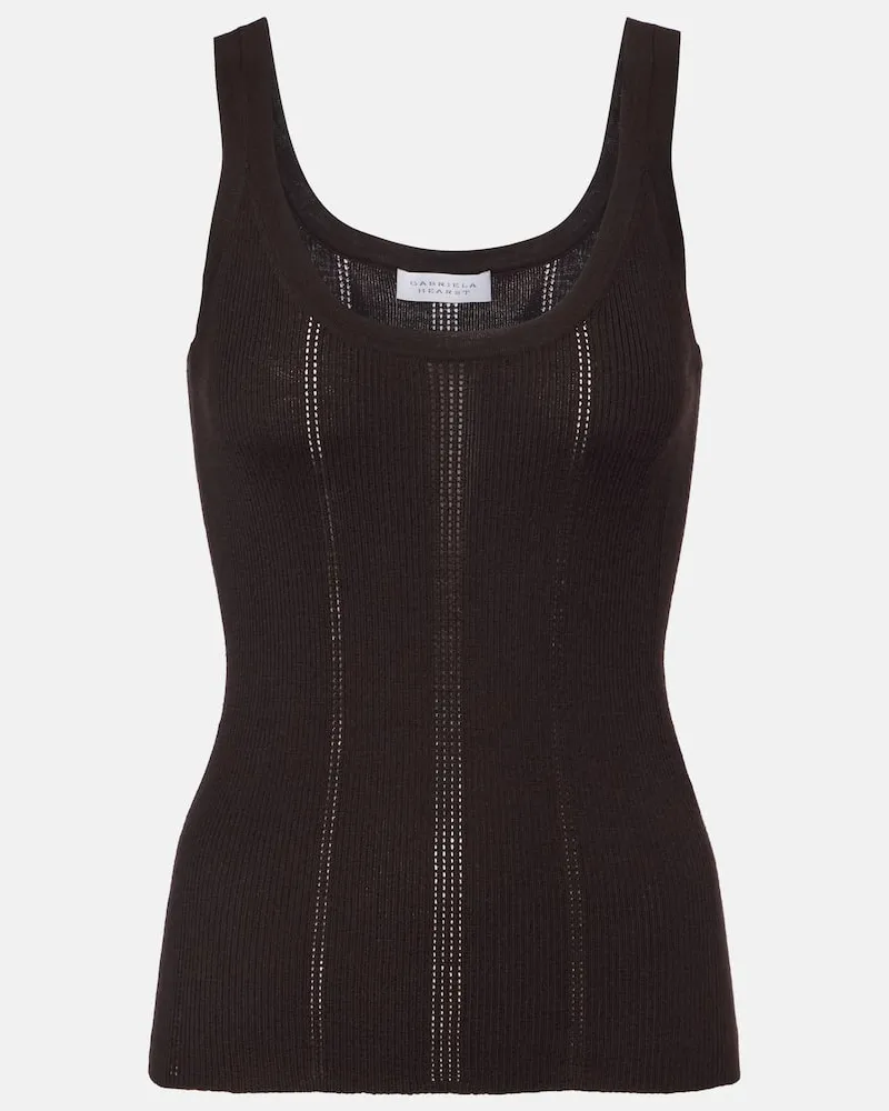 Gabriela Hearst Top aus Pointelle-Strick Braun