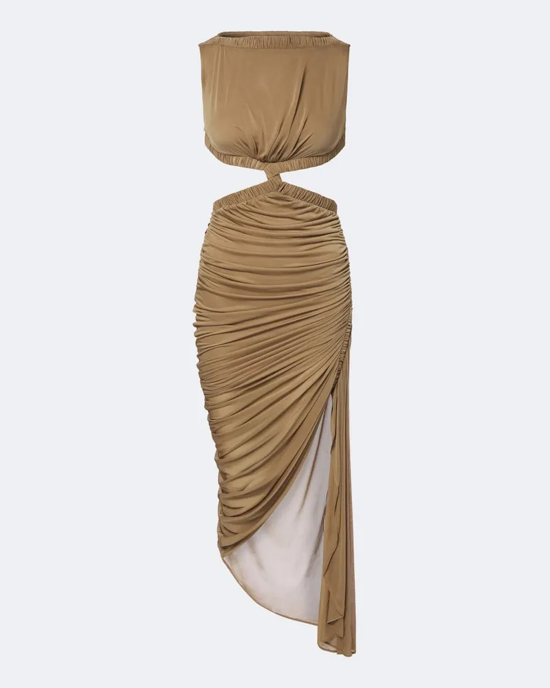 Christopher Esber Midikleid Theia Beige