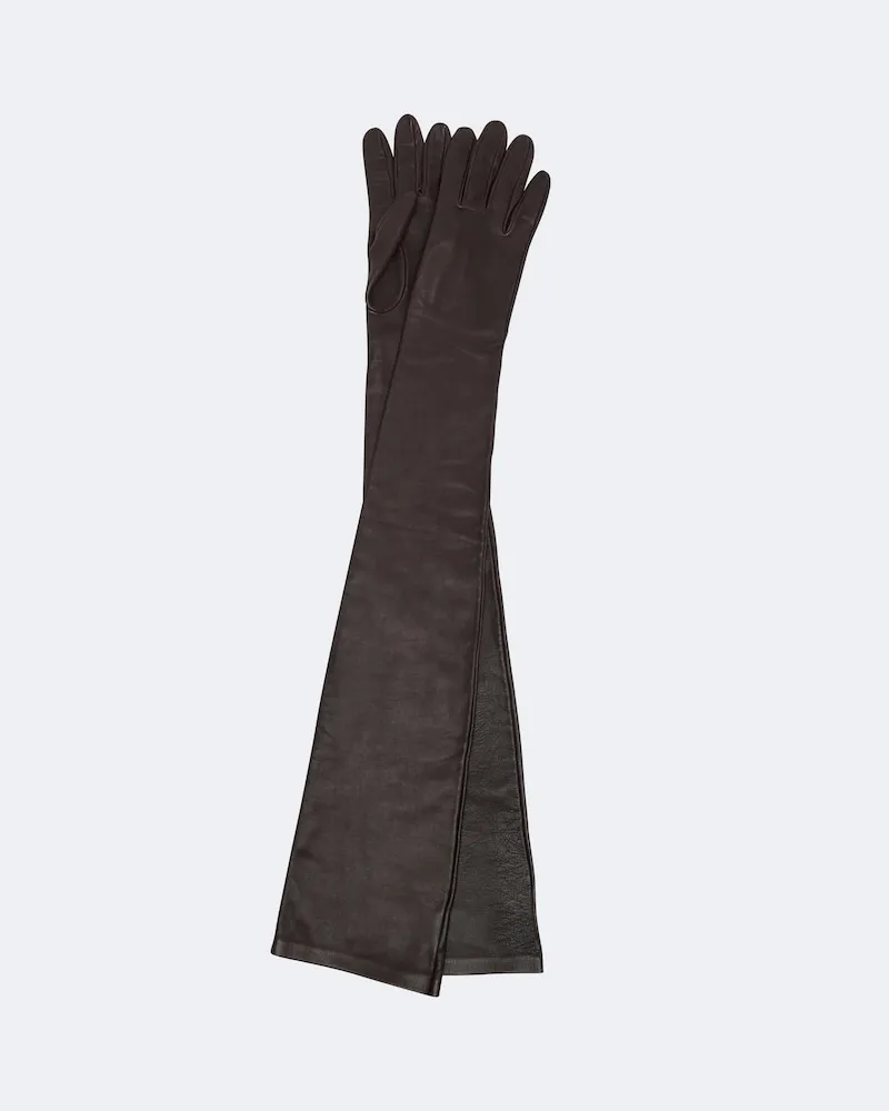 KHAITE Handschuhe Remo aus Leder Braun