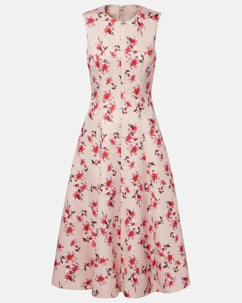EMILIA WICKSTEAD Midikleid Mara aus Taft Rosa