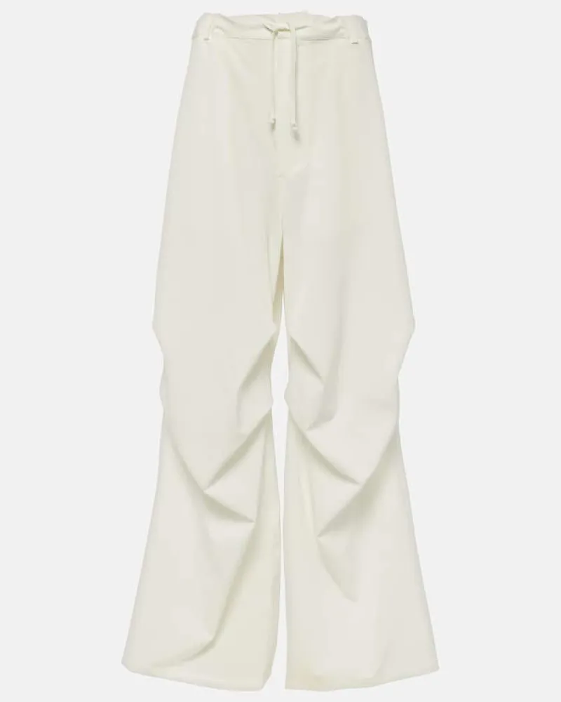 Maison Margiela Weite High-Rise-Hose aus Twill Weiß