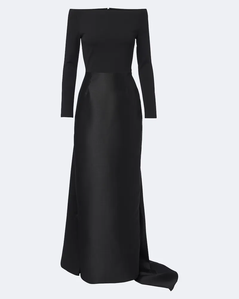 Solace London Off-Shoulder Robe Winslow Schwarz