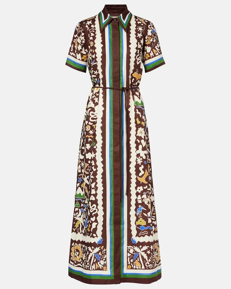 ALEMAIS Alémais Hemdblusenkleid Maroc aus Leinen Multicolor