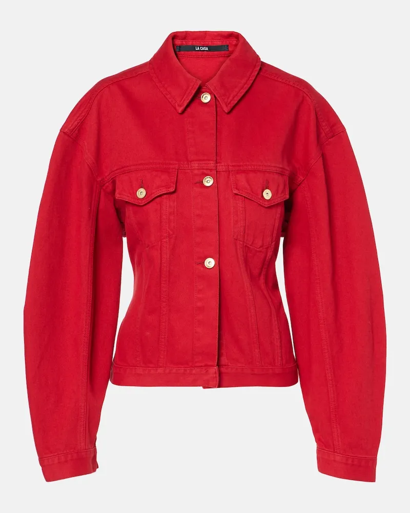 Jacquemus Jeansjacke De-Nîmes Rot