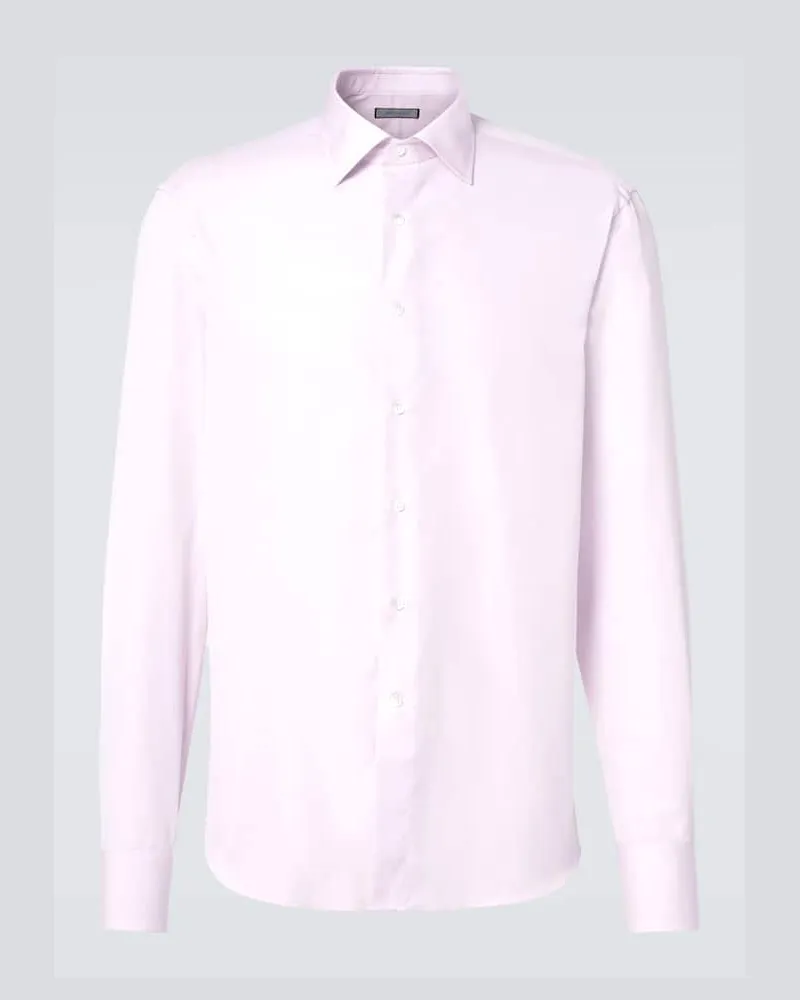 Canali Oxford-Hemd Classic aus Baumwolle Rosa