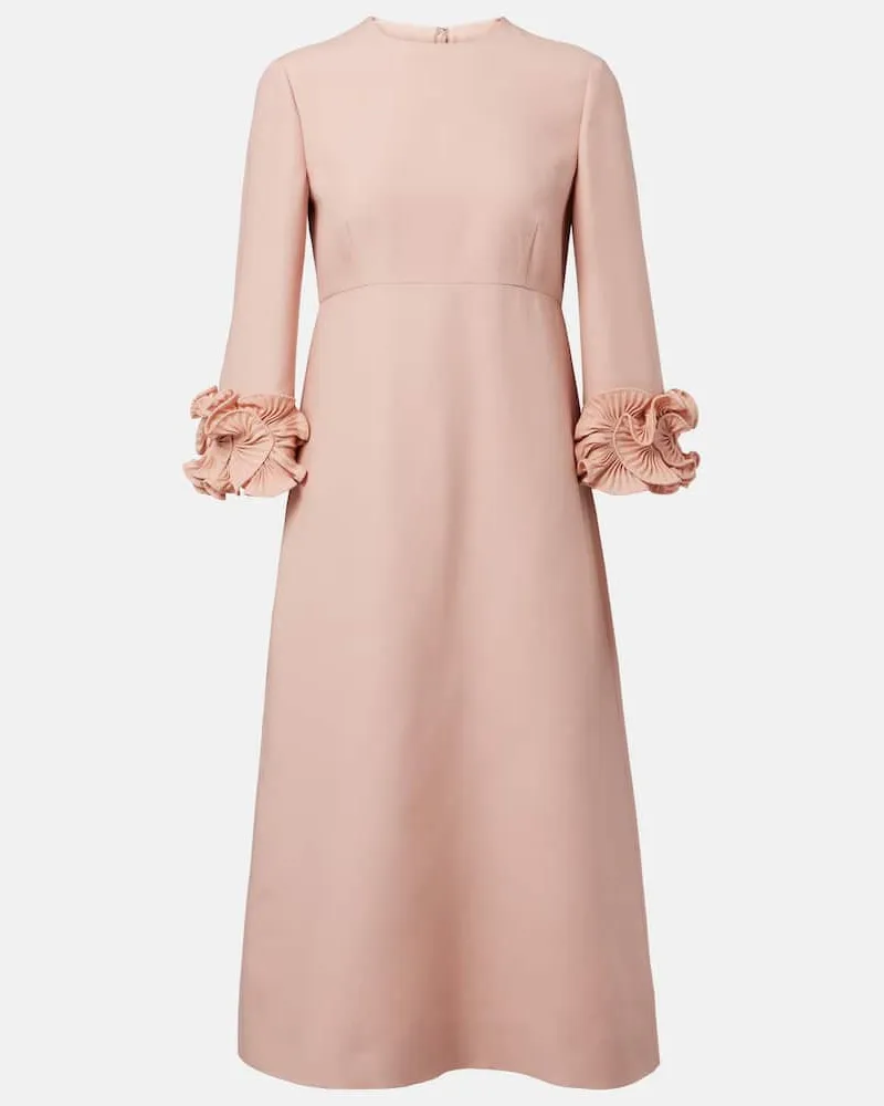 Valentino Garavani Midikleid aus Crepe Couture Pink