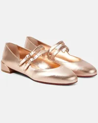 Christian Louboutin Mary-Jane-Ballerinas Sweet Jane aus Leder Beige