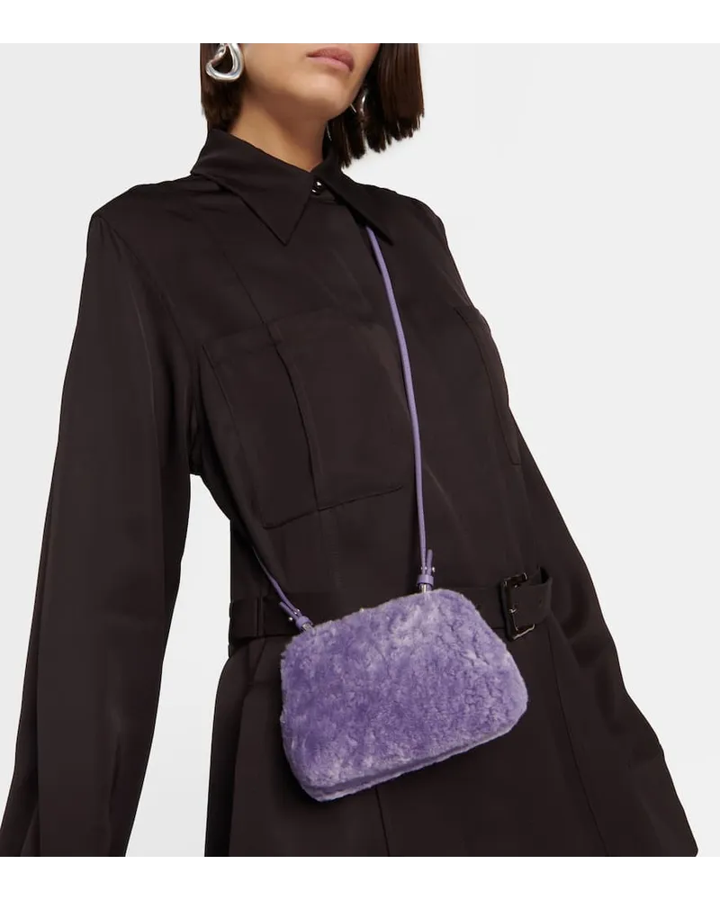 Jil Sander Schultertasche Goji Micro aus Shearling bei