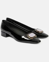 Ferragamo Ballerinas Venera aus Lackleder Schwarz