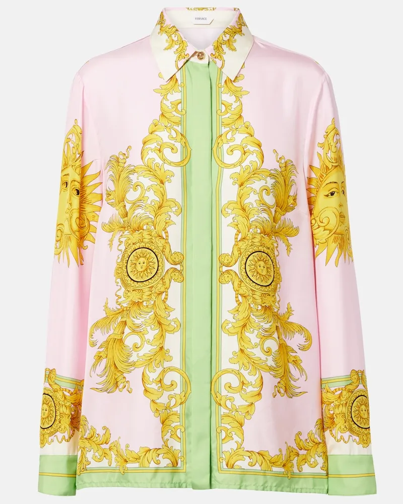 Versace Bluse Medusa aus Seiden-Twill Multicolor