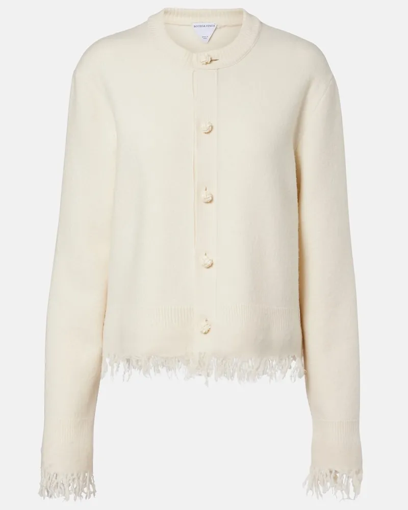 Bottega Veneta Cardigan aus Wolle Weiß
