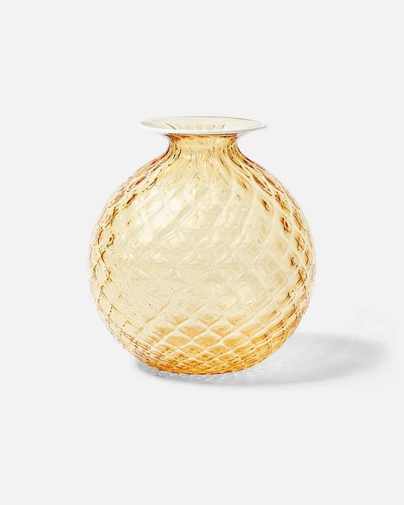 Venini Vase Monofiori Balloton Gelb